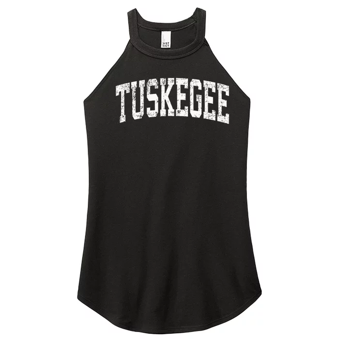 Tuskegee Alabama Al Vintage Athletic Sports Design Women’s Perfect Tri Rocker Tank