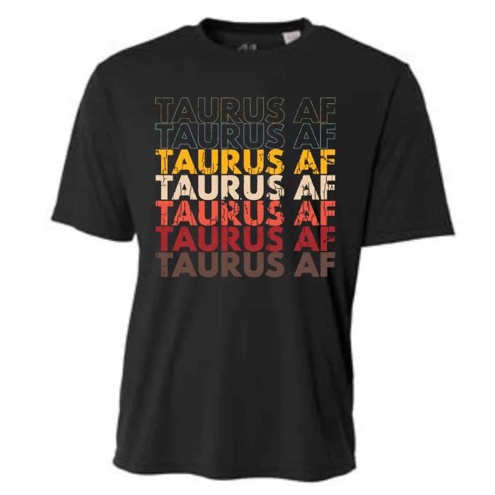 Taurus AF Apparel For Men And Women Funny Zodiac Sign Gift Cooling Performance Crew T-Shirt