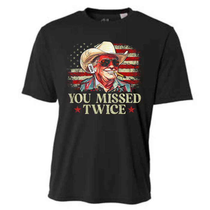 Trump Assassination Attempt You Missed Twice Cooling Performance Crew T-Shirt