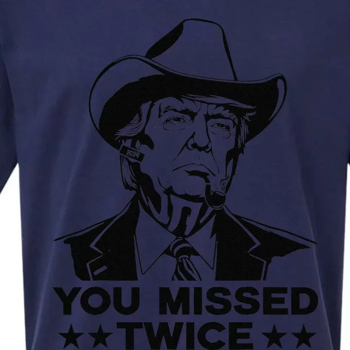 Trump Assassination Attempt Trump 2024 You Missed Twice Sueded Cloud Jersey T-Shirt