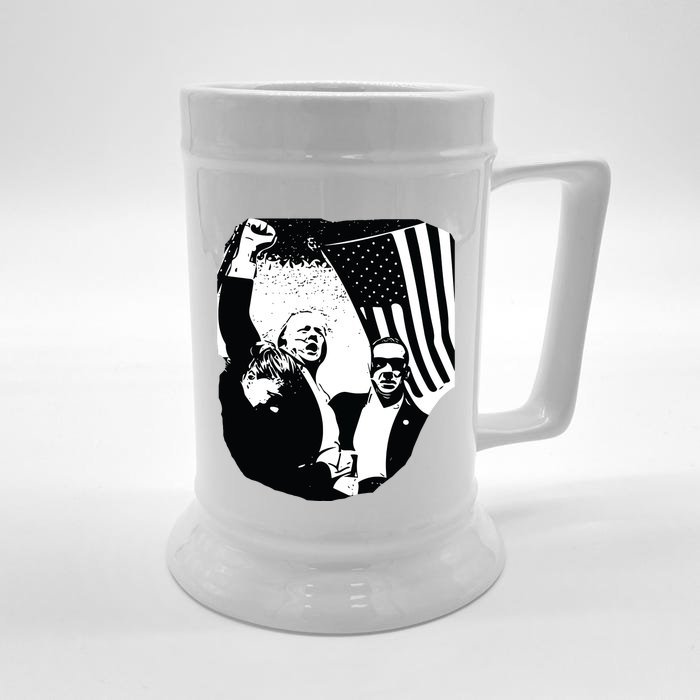 Trump Assassination Attempt Photo 2024 Front & Back Beer Stein