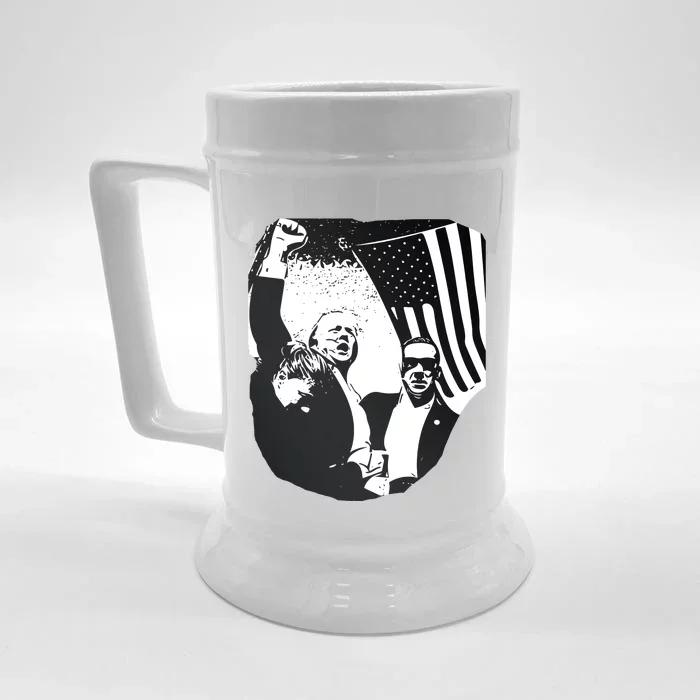 Trump Assassination Attempt Photo 2024 Front & Back Beer Stein