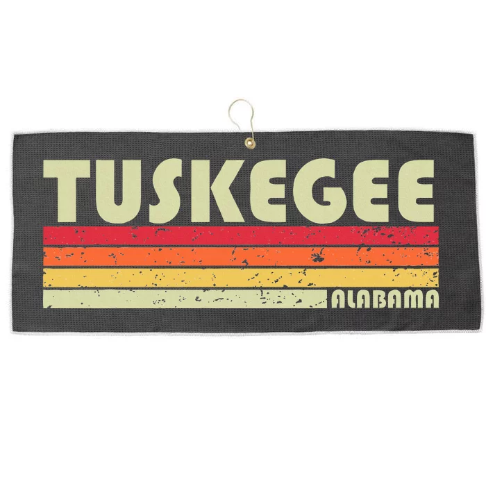 Tuskegee Al Alabama Funny City Home Roots Gift Retro 70s 80s Large Microfiber Waffle Golf Towel