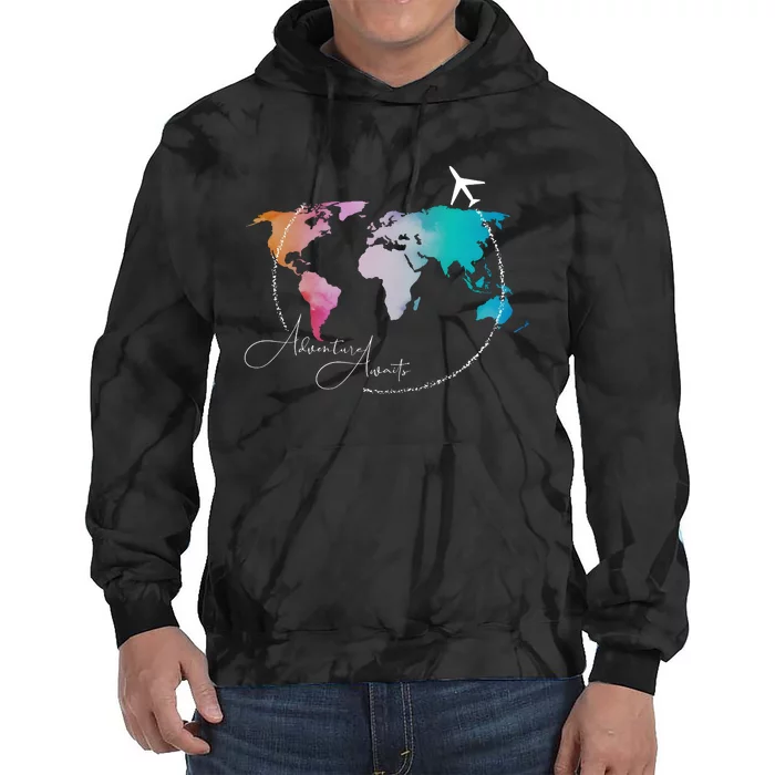 Traveler Adventure Artist Travel Lover Tie Dye Hoodie