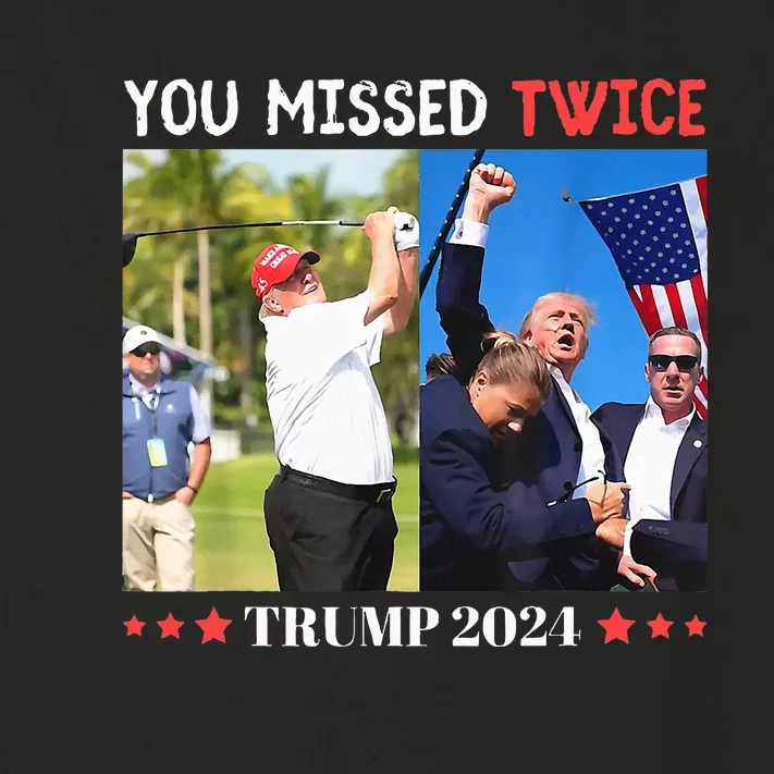 Trump Assassination Attempt Trump 2024 You Missed Twice Toddler Long Sleeve Shirt