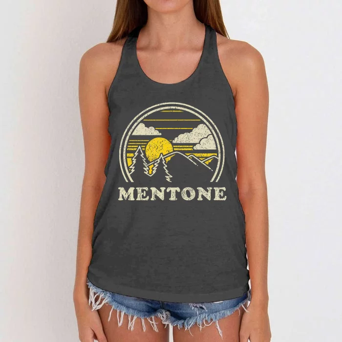 Tone Alabama Al Vintage Hiking Mountains Women's Knotted Racerback Tank