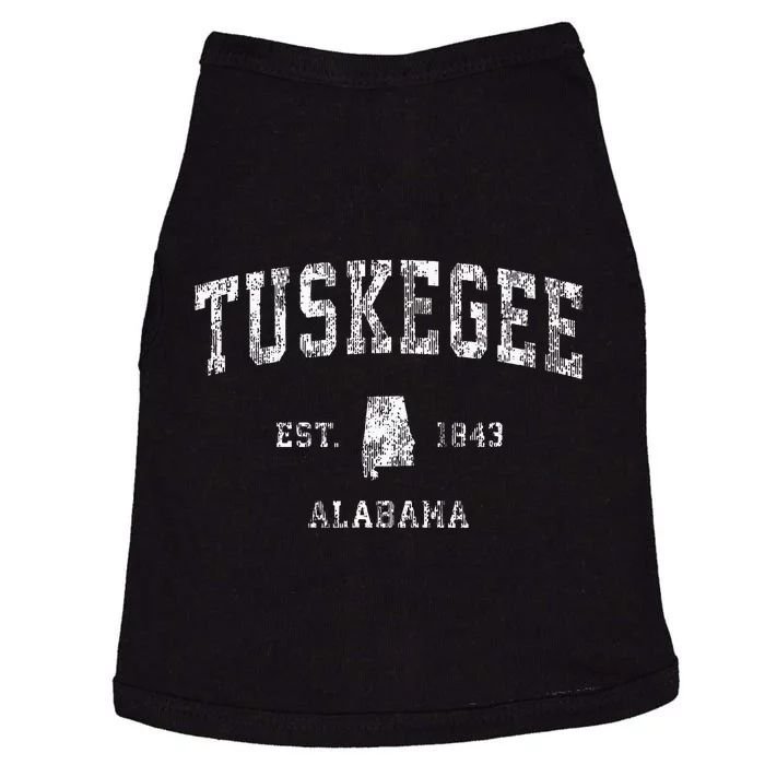 Tuskegee Alabama Al Vintage Athletic Sports Design Doggie Tank