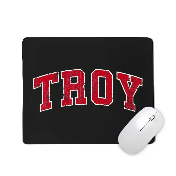 Troy Alabama Al Vintage Sports Design Red Design Mousepad