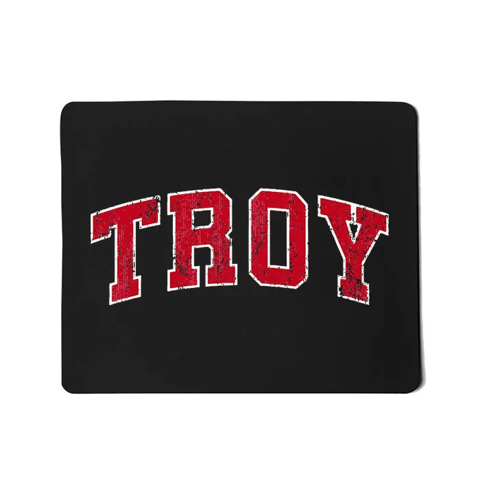 Troy Alabama Al Vintage Sports Design Red Design Mousepad