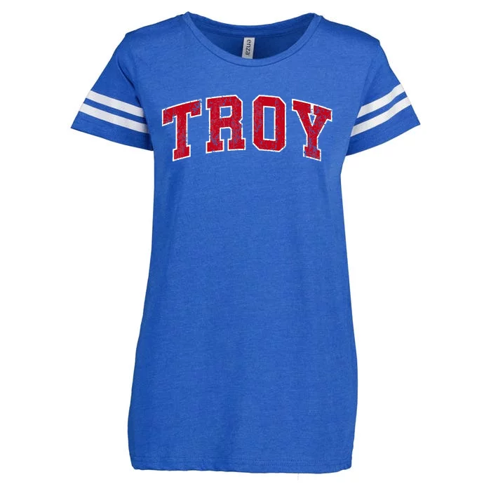 Troy Alabama Al Vintage Sports Design Red Design Enza Ladies Jersey Football T-Shirt