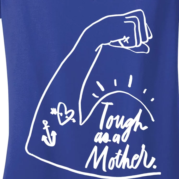 Tough As A Mother Cool Gift Funny Cute Sarcastic Mom Cool Gift Women's V-Neck T-Shirt