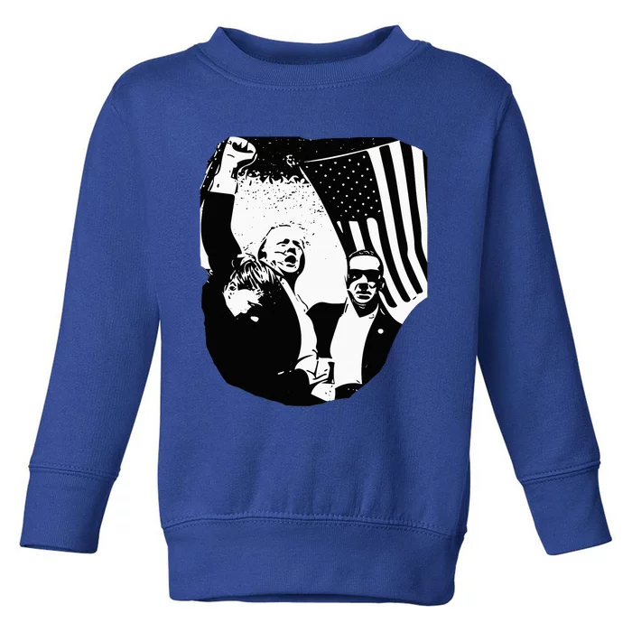 Trump Assassination Attempt Photo 2024 Toddler Sweatshirt