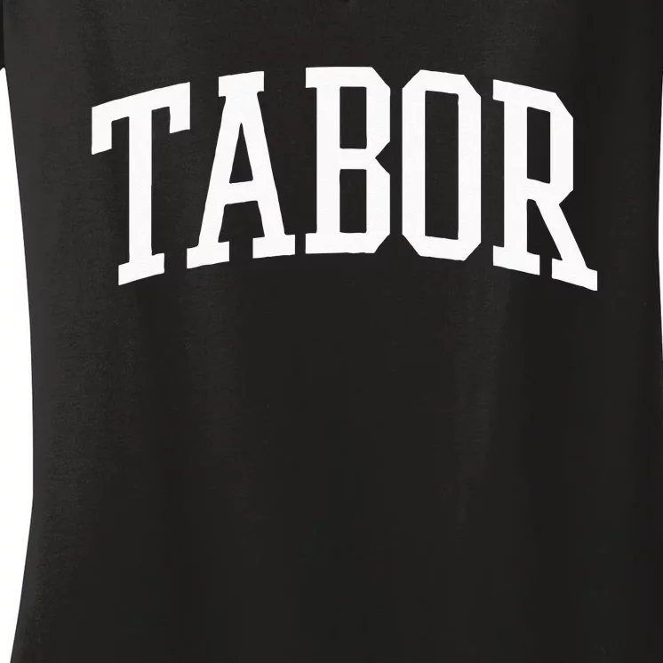 Tabor Athletic Arch College University @ Alumni Women's V-Neck T-Shirt