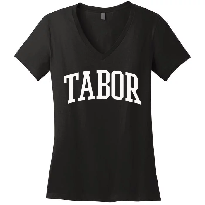 Tabor Athletic Arch College University @ Alumni Women's V-Neck T-Shirt