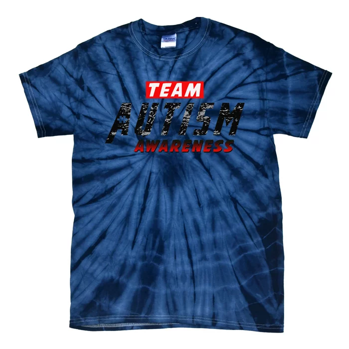 Team Autism Awareness Superhero Tie-Dye T-Shirt