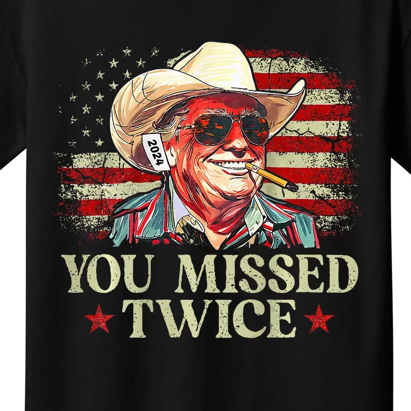 Trump Assassination Attempt You Missed Twice Kids T-Shirt