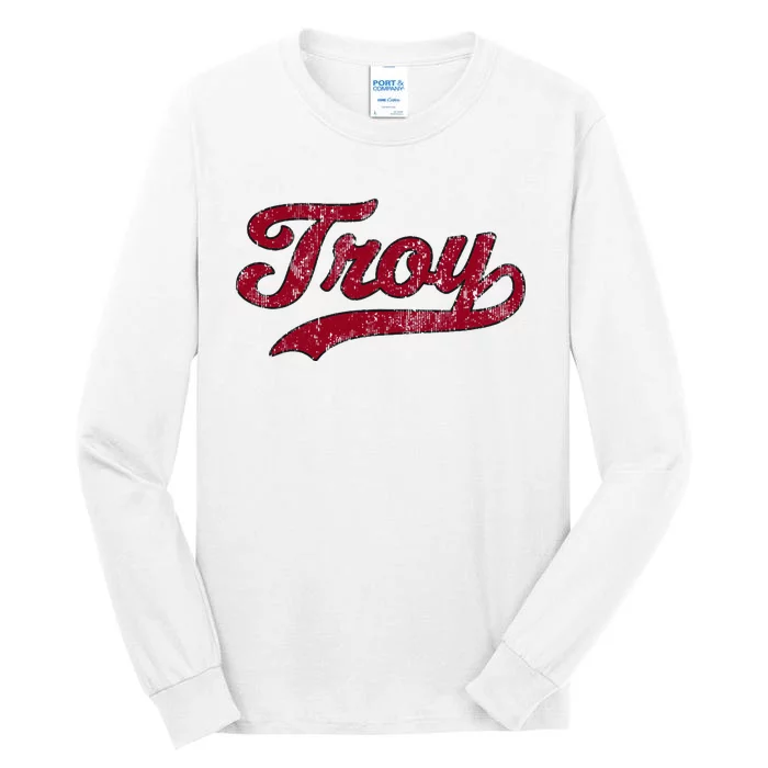 Troy Alabama Al Vintage Athletic Tall Long Sleeve T-Shirt