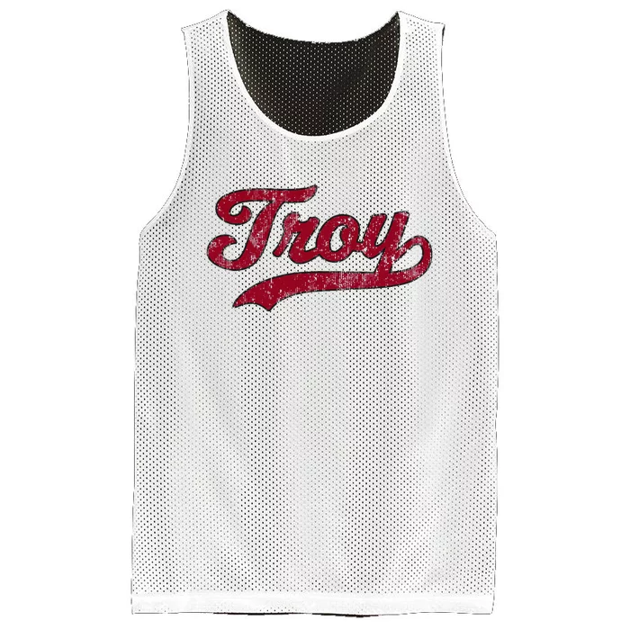 Troy Alabama Al Vintage Athletic Mesh Reversible Basketball Jersey Tank