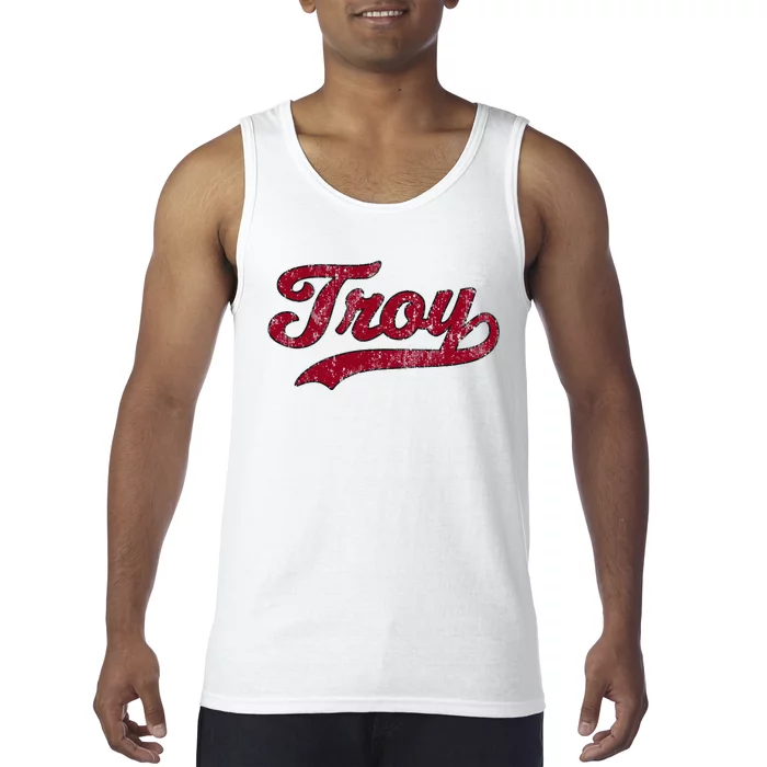 Troy Alabama Al Vintage Athletic Tank Top