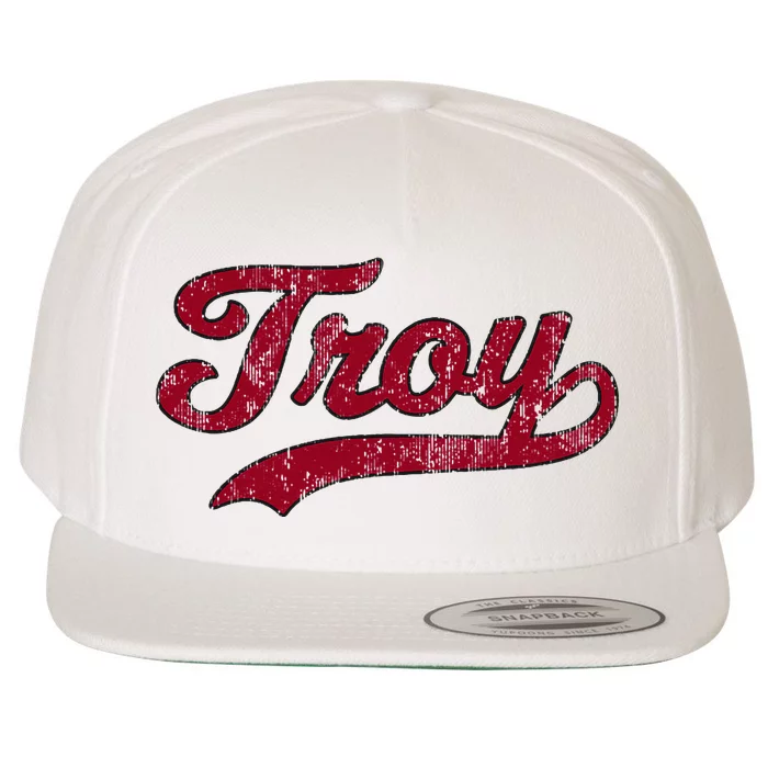 Troy Alabama Al Vintage Athletic Wool Snapback Cap