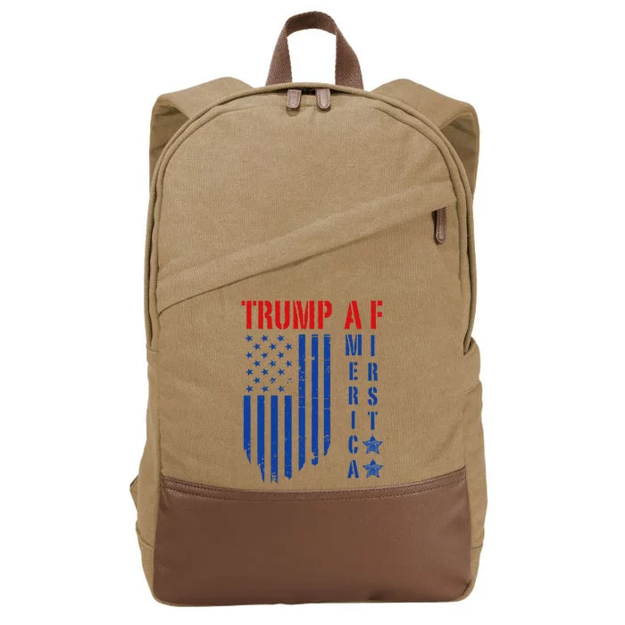 Trump Af America First Ultra Maga Design Cotton Canvas Backpack