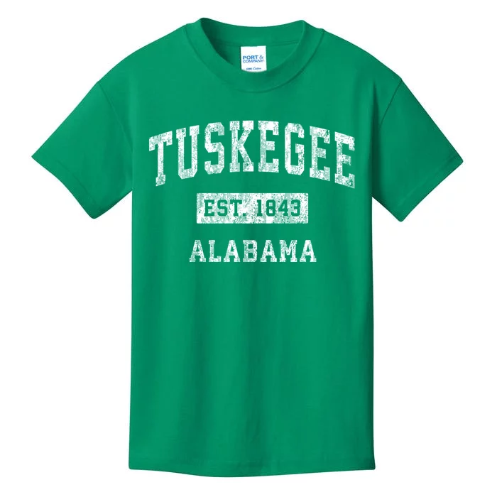 Tuskegee Alabama Al Vintage Established Sports Design Kids T-Shirt