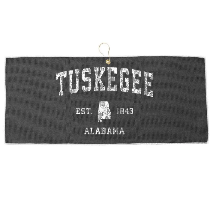 Tuskegee Alabama Al Vintage Athletic Sports Design Large Microfiber Waffle Golf Towel