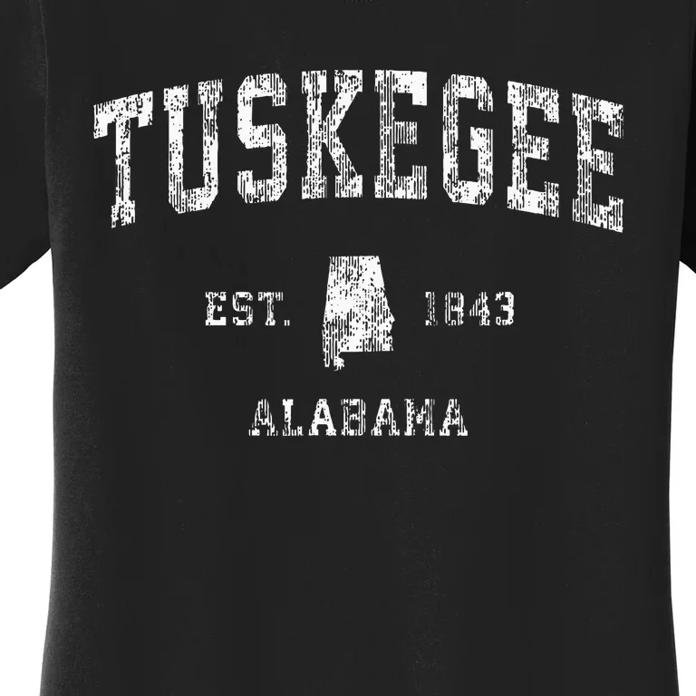 Tuskegee Alabama Al Vintage Athletic Sports Design Women's T-Shirt