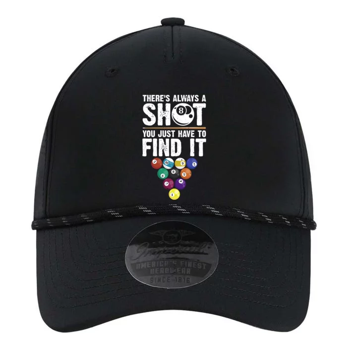 ThereS Always A Shot Funny Pool Billiards Player 8 Ball Gift Performance The Dyno Cap