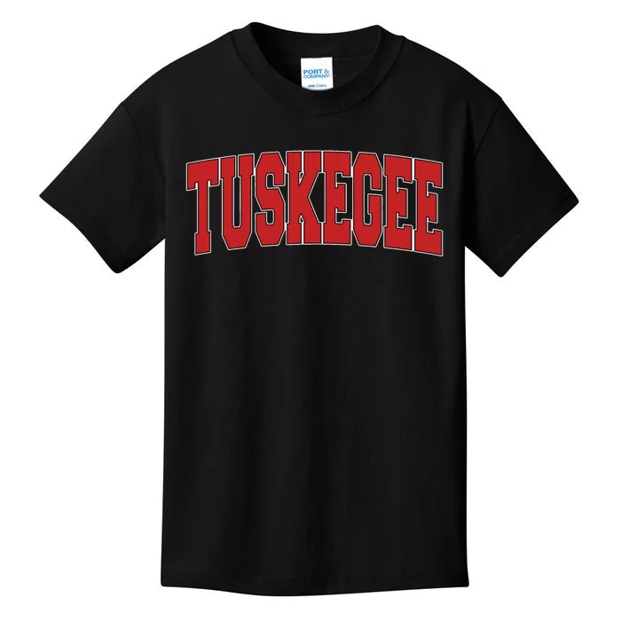 Tuskegee Al Alabama Varsity Style Usa Vintage Sports Kids T-Shirt