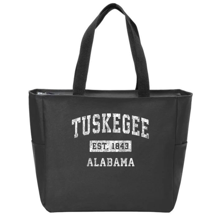 Tuskegee Alabama Al Vintage Established Sports Design Zip Tote Bag