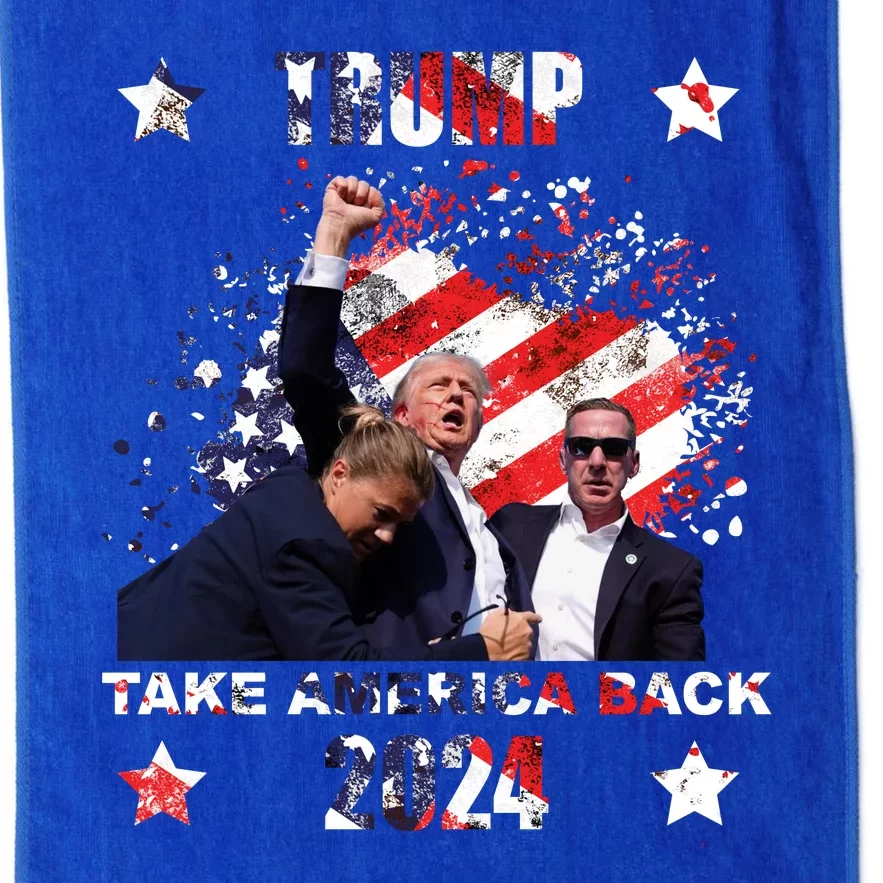 Trump Assassination Attempt Take America Back 2024 Platinum Collection Golf Towel