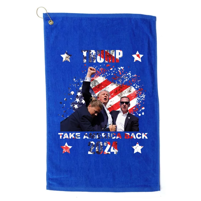 Trump Assassination Attempt Take America Back 2024 Platinum Collection Golf Towel