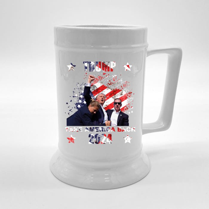 Trump Assassination Attempt Take America Back 2024 Front & Back Beer Stein