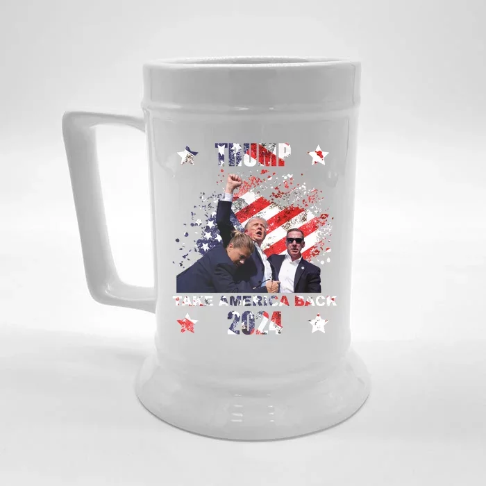 Trump Assassination Attempt Take America Back 2024 Front & Back Beer Stein