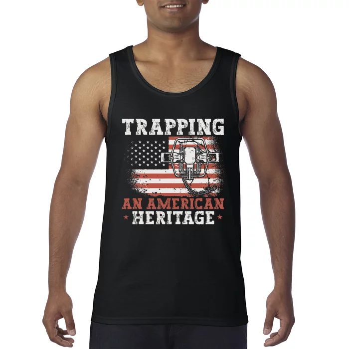 Trapping An American Heritage Trap Hunting Trapper Tank Top