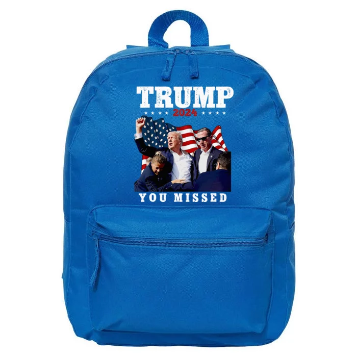 Trump Assasination Bloody Ear Bleeding Butler Pa Trump 16 in Basic Backpack