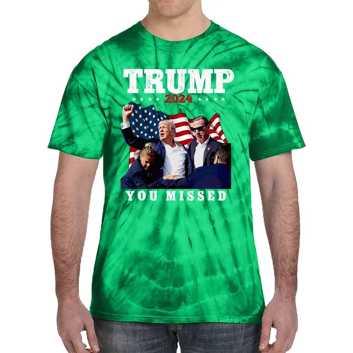 Trump Assasination Bloody Ear Bleeding Butler Pa Trump Tie-Dye T-Shirt