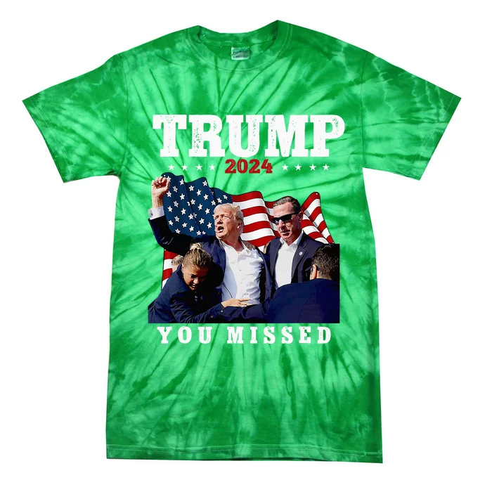 Trump Assasination Bloody Ear Bleeding Butler Pa Trump Tie-Dye T-Shirt