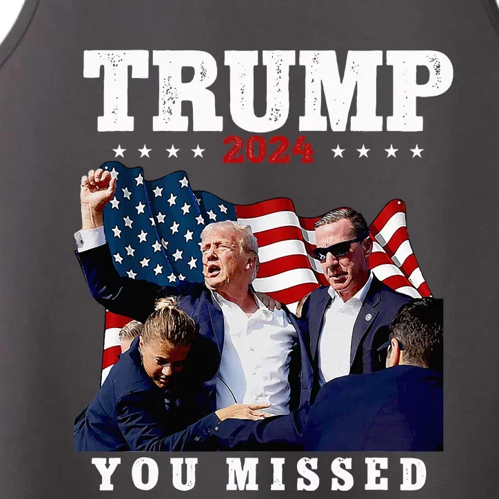 Trump Assasination Bloody Ear Bleeding Butler Pa Trump Performance Tank