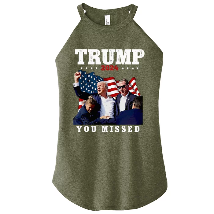 Trump Assasination Bloody Ear Bleeding Butler Pa Trump Women’s Perfect Tri Rocker Tank