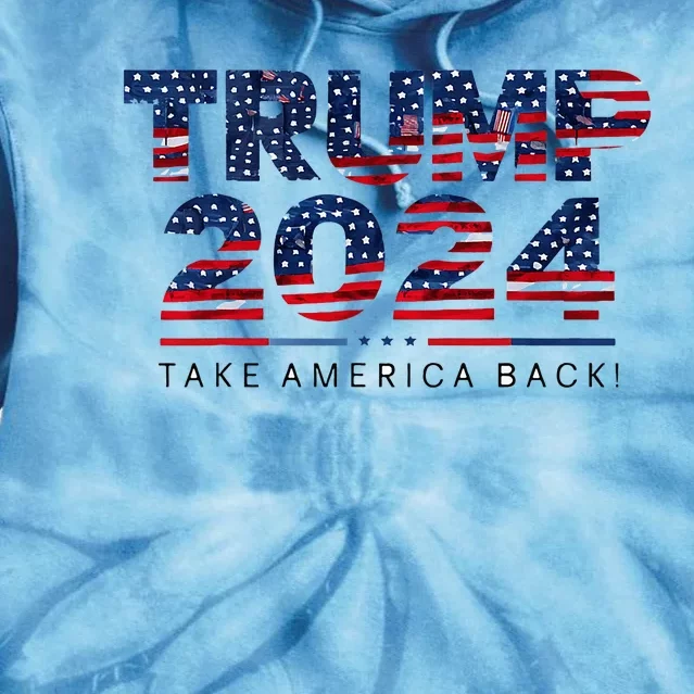 Take America Back Daddys Home Trump Bootleg Style Tie Dye Hoodie