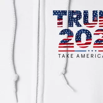 Take America Back Daddys Home Trump Bootleg Style Full Zip Hoodie