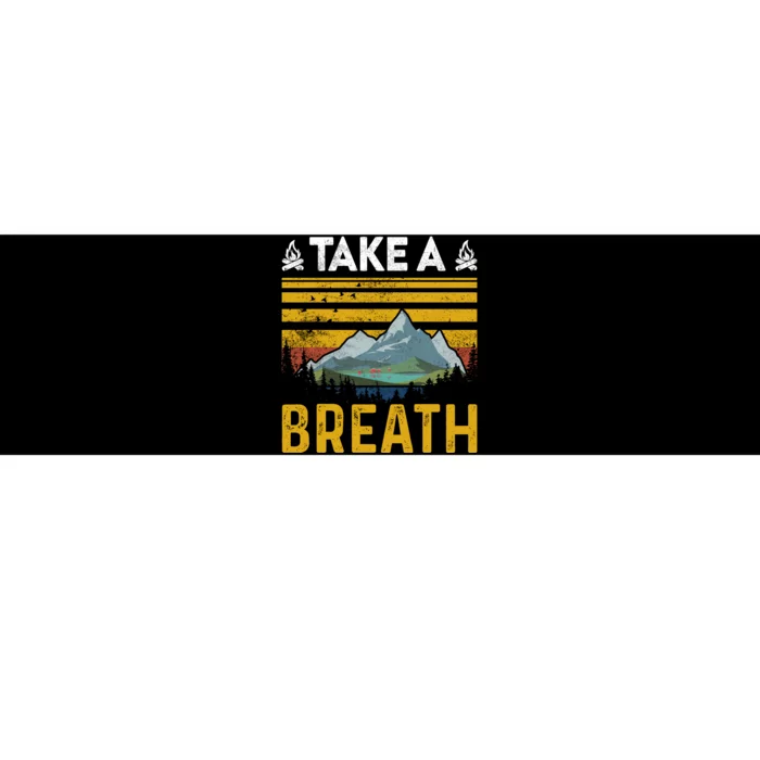 Take A Breath Vintage Retro Camping Life Bumper Sticker