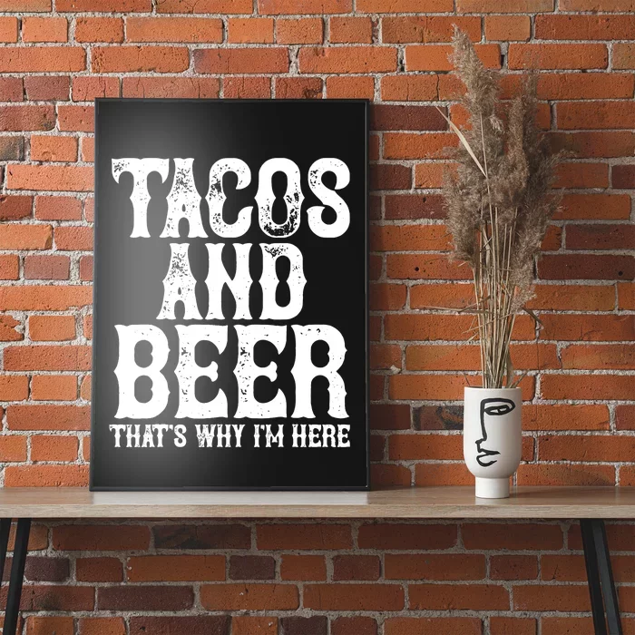 TACOS AND BEER Drinking Drunk Cinco De Mayo Gift Poster