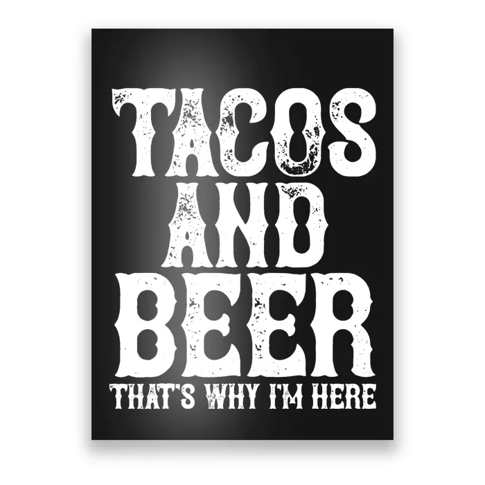 TACOS AND BEER Drinking Drunk Cinco De Mayo Gift Poster