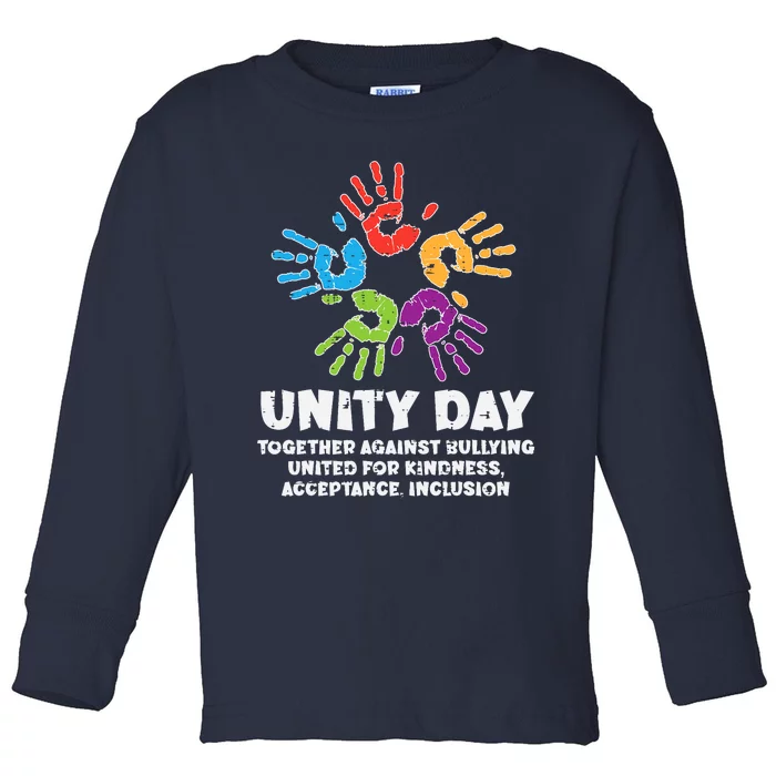 Together Against Bullying Orange Anti Bullying Unity Day Kids Toddler Long Sleeve Shirt