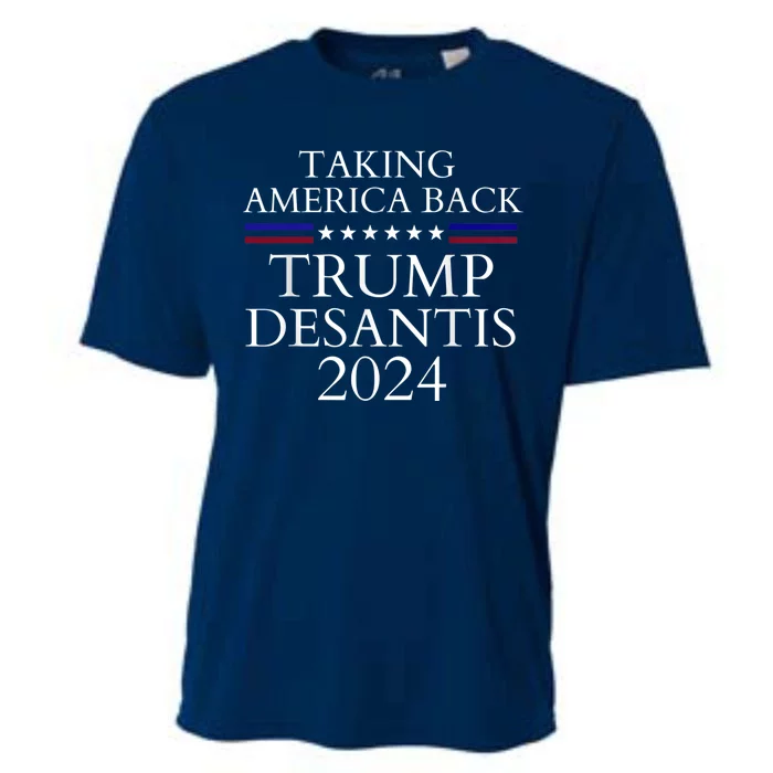 Taking America Back Trump DeSantis 2024 Cooling Performance Crew T-Shirt