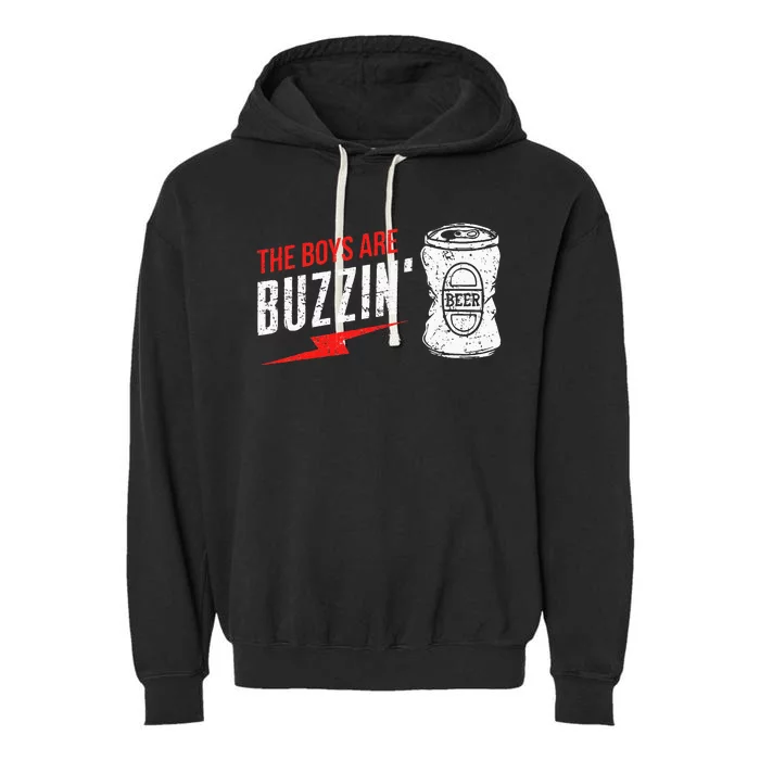 The Are Buzzin Vintage Drinking Garment-Dyed Fleece Hoodie