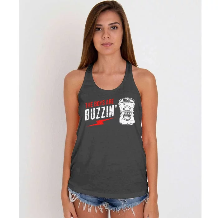 The Are Buzzin Vintage Drinking Women's Knotted Racerback Tank